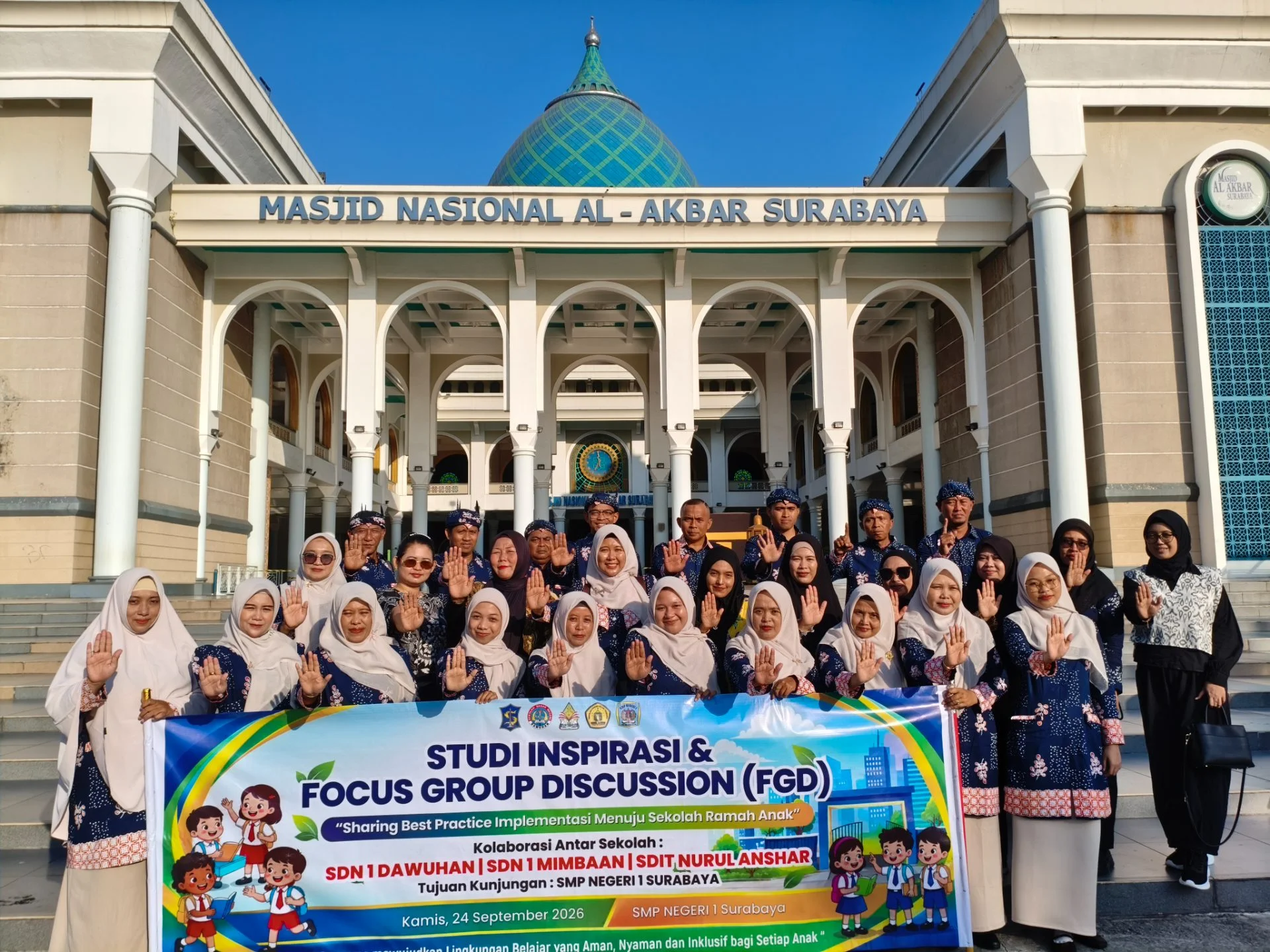 Tingkatkan Mutu Pendidikan, SD Negeri 1 Dawuhan Lakukan Studi Inspirasi & FGD di SMP Negeri 1 Surabaya